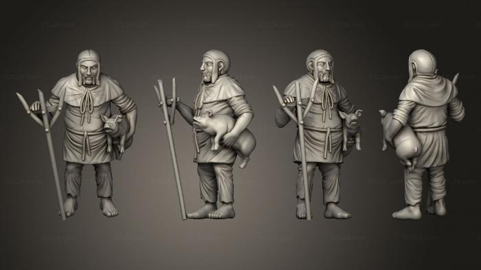 Figurines of people (Barnyard 8 Man, STKH_0414) 3D models for cnc