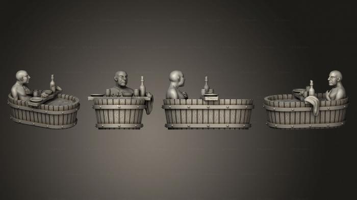 Статуэтки люди (Ванна на 5 Человек Одноместная, STKH_0416) 3D модель для ЧПУ станка