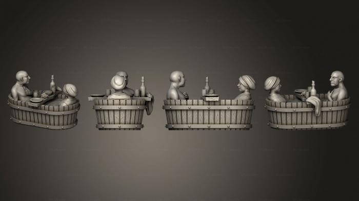 Статуэтки люди (Ванна 5 Пар, STKH_0417) 3D модель для ЧПУ станка