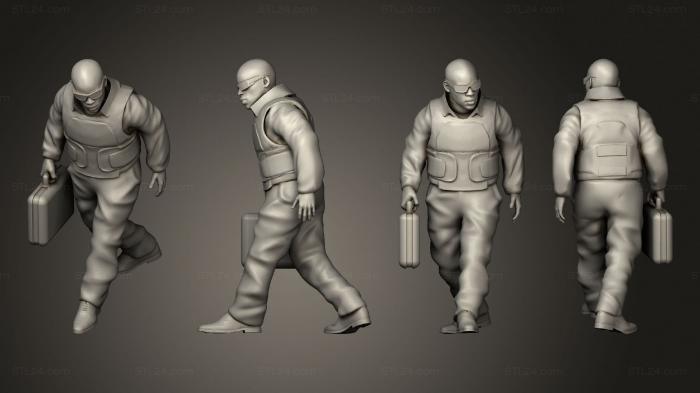 Figurines of people (Black man, STKH_0426) 3D models for cnc