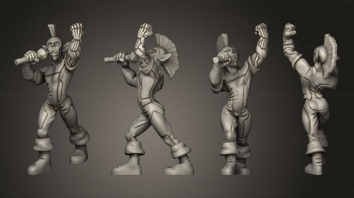 Figurines of people (Cyberwars Elven Male Rock Singer, STKH_0487) 3D models for cnc