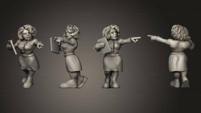 Figurines of people (Cyberwars Female Dwarf Manager, STKH_0489) 3D models for cnc