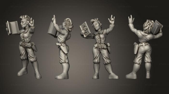 Figurines of people (Cyberwars Human Female Mage Student, STKH_0498) 3D models for cnc