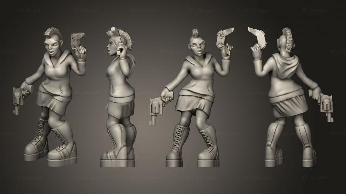 Figurines of people (Cyberwars Human Female Rigger, STKH_0499) 3D models for cnc