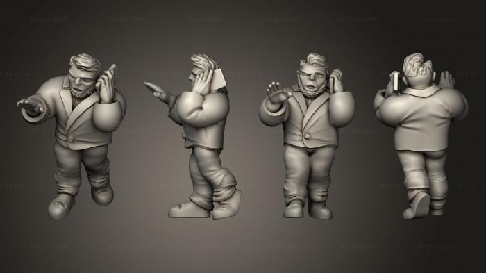 Figurines of people (Cyberwars Male Dwarf Arguing Businessman, STKH_0503) 3D models for cnc