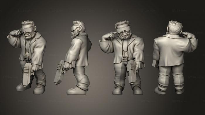 Figurines of people (Cyberwars Male Dwarf Recieving Orders, STKH_0505) 3D models for cnc