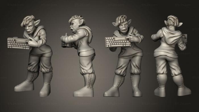 Figurines of people (Cyberwars Orc Female Decker, STKH_0516) 3D models for cnc