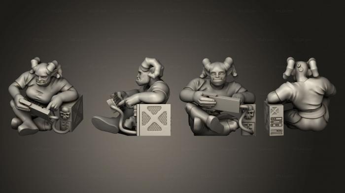 Статуэтки люди (Кибервойны Троллят Женщину-Декера, STKH_0523) 3D модель для ЧПУ станка