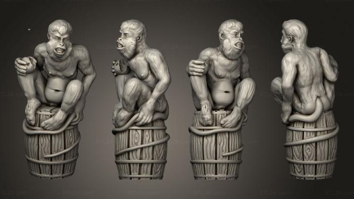 Figurines of people (Depths of Savage Atoll KS Croc Floating 004, STKH_0539) 3D models for cnc