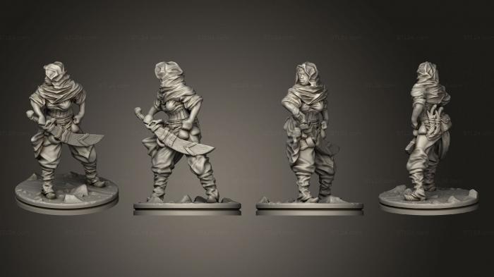 Статуэтки люди (Основанная разбойниками в пустыне Империя Палящих песков, STKH_0585) 3D модель для ЧПУ станка