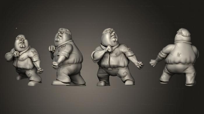 Figurines of people (family guy chicken peter griffin, STKH_0609) 3D models for cnc