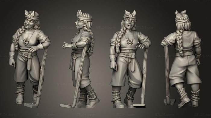 Figurines of people (FARM LADY, STKH_0614) 3D models for cnc