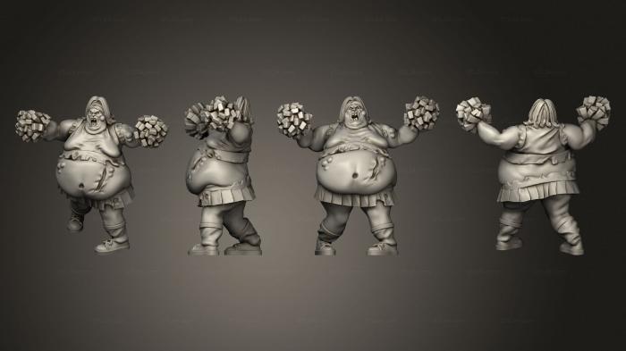 Figurines of people (Fatty Cheerleader, STKH_0618) 3D models for cnc