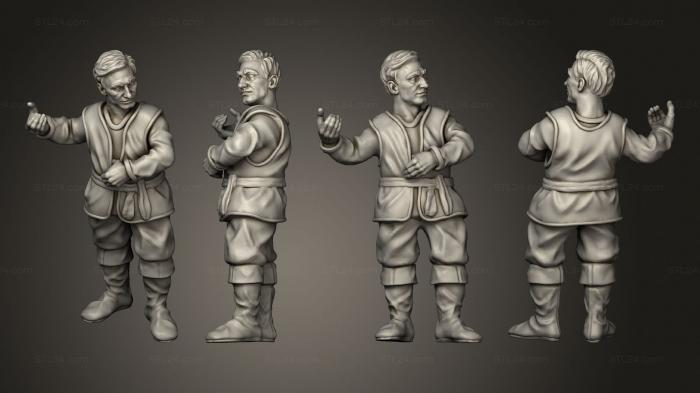 Figurines of people (Fisherman FM 1, STKH_0625) 3D models for cnc