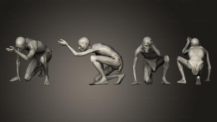 Figurines of people (Flayer 6 pose A body 003, STKH_0638) 3D models for cnc