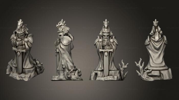 Figurines of people (foot knight no base, STKH_0639) 3D models for cnc