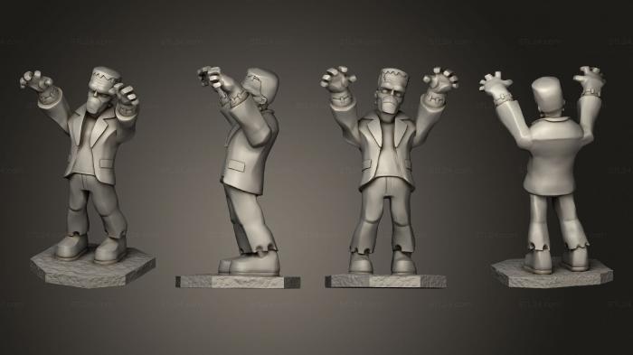 Figurines of people (frankestein, STKH_0644) 3D models for cnc