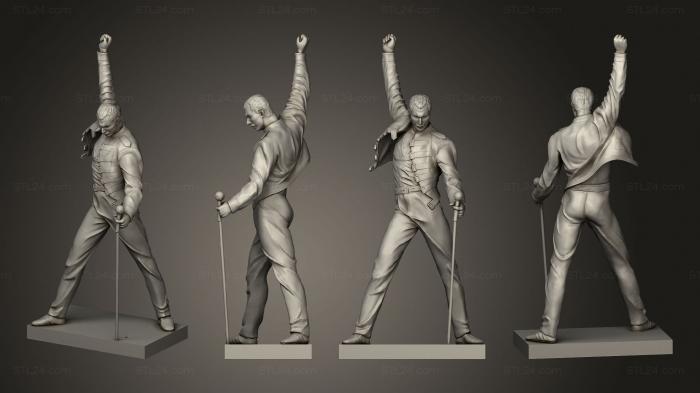 Статуэтки люди (Фредди меркьюри, STKH_0646) 3D модель для ЧПУ станка