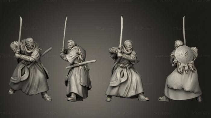 Figurines of people (Hermit Samurai 2, STKH_0672) 3D models for cnc