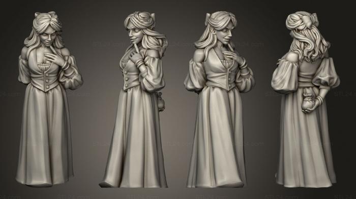 Figurines of people (INNOCENT LADY, STKH_0697) 3D models for cnc
