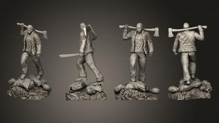 Figurines of people (Jason fridayth 13, STKH_0700) 3D models for cnc