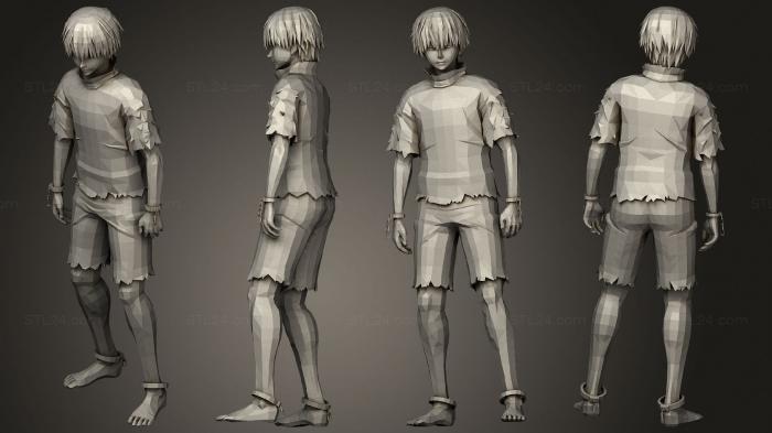 Figurines of people (Kaneki Ken In Pose, STKH_0711) 3D models for cnc