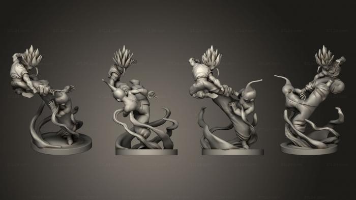 Figurines of people (Kid Gohan vs Buu, STKH_0723) 3D models for cnc
