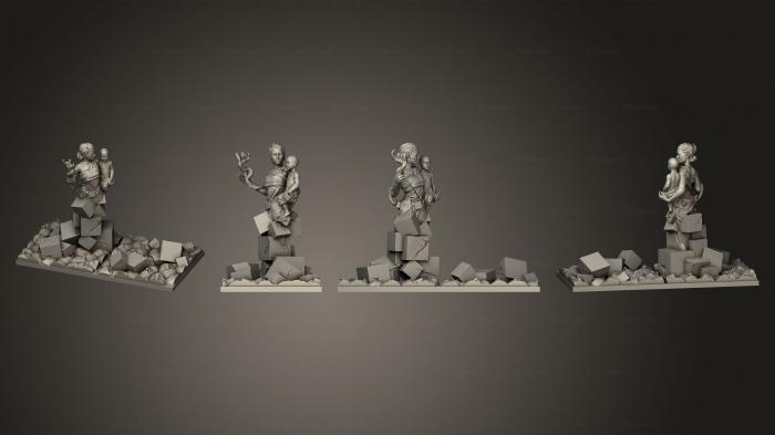 Figurines of people (Kingdom Death Expansion Terrain SG Salt Statue 1, STKH_0737) 3D models for cnc