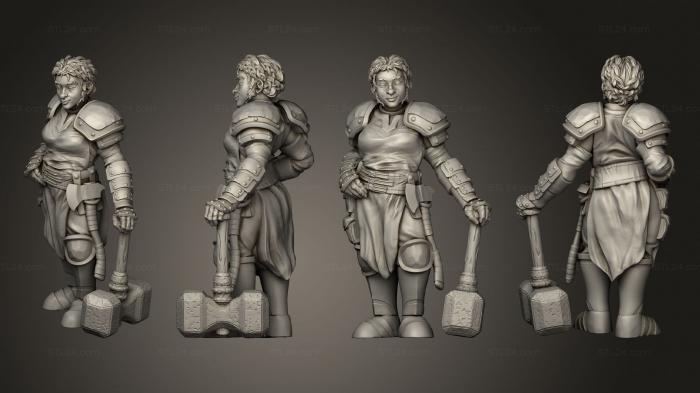 Figurines of people (Mahhilde Dwarf Cleric, STKH_0754) 3D models for cnc