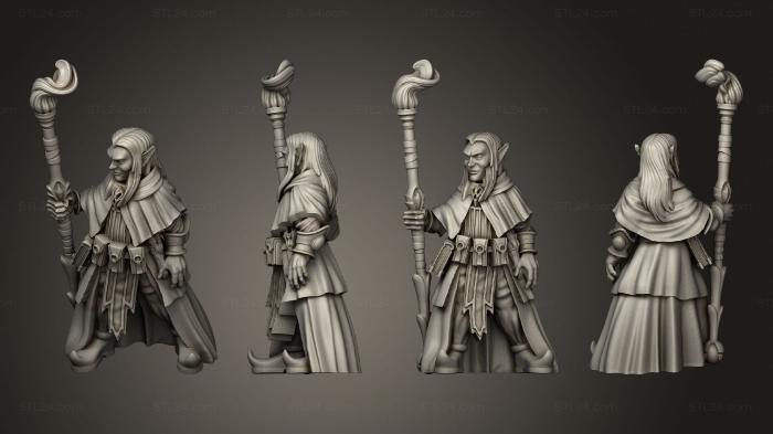 Figurines of people (Male Wizard Staff, STKH_0763) 3D models for cnc