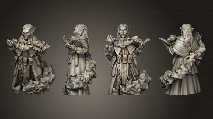 Figurines of people (Male Wizard Swirling Spell and Book, STKH_0764) 3D models for cnc