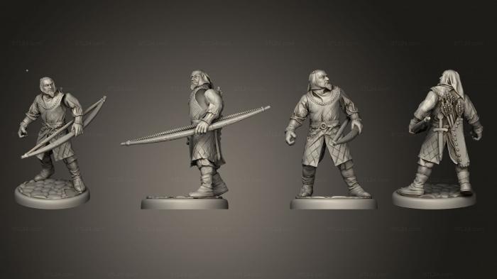 Figurines of people (Medieval bowman h 1 arrow E 003, STKH_0771) 3D models for cnc