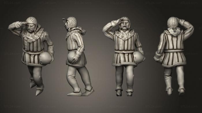 Figurines of people (Medieval Cannon Crew Artilleryman 2, STKH_0773) 3D models for cnc