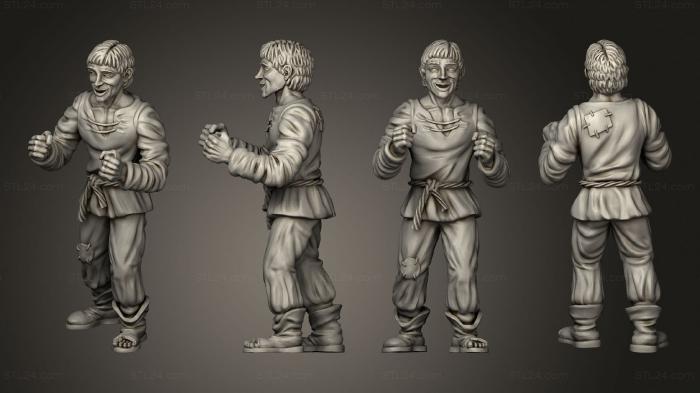 Figurines of people (Medieval Village Fan, STKH_0781) 3D models for cnc