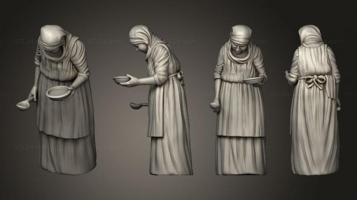 Figurines of people (Medieval Village W 02, STKH_0793) 3D models for cnc