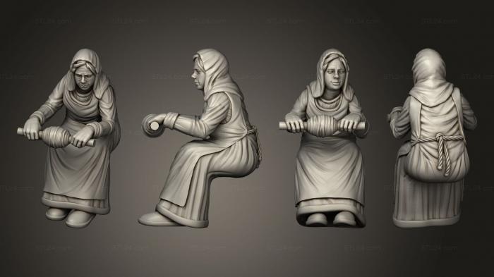 Статуэтки люди (Средневековая Деревенская Женщина 3, STKH_0797) 3D модель для ЧПУ станка