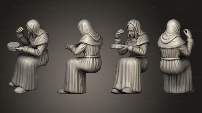 Статуэтки люди (Средневековая Деревенская Женщина 5, STKH_0799) 3D модель для ЧПУ станка