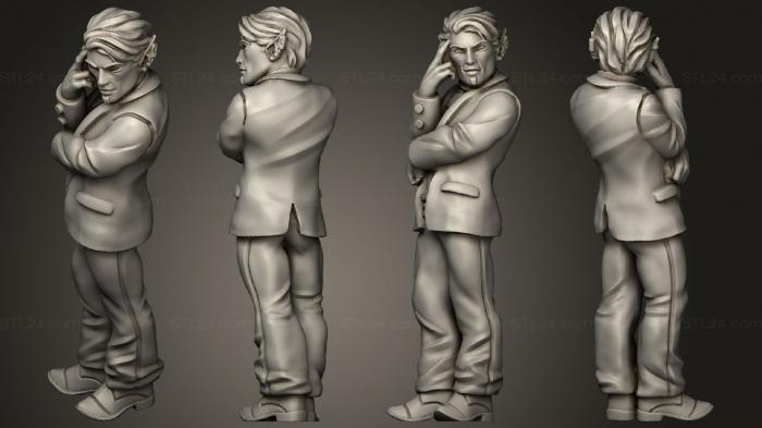 Figurines of people (Pollygrim Scribe, STKH_0841) 3D models for cnc