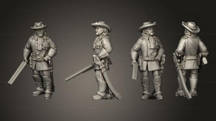 Figurines of people (Pollygrim Sheriff, STKH_0842) 3D models for cnc