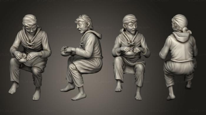 Figurines of people (Potters Boy 1, STKH_0848) 3D models for cnc