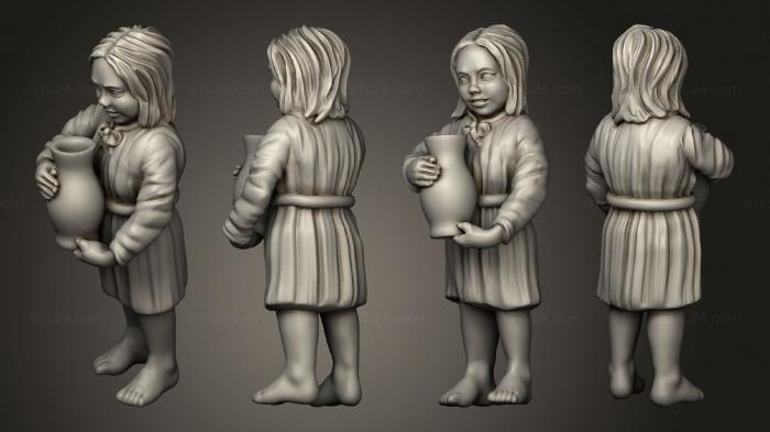Figurines of people (Potters Girl, STKH_0851) 3D models for cnc