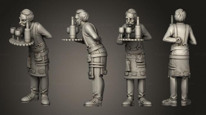 Figurines of people (Royal Feast Butler Man, STKH_0862) 3D models for cnc