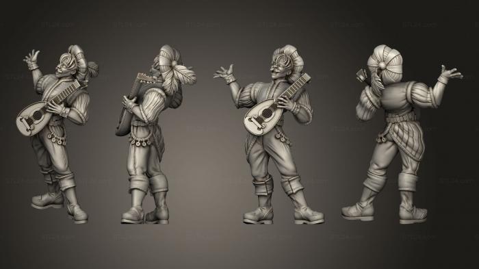 Figurines of people (Royal Feast Musician Alute, STKH_0865) 3D models for cnc