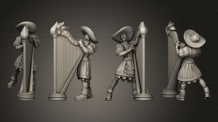 Figurines of people (Royal Feast Musician Charp, STKH_0866) 3D models for cnc