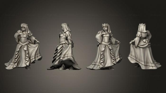 Figurines of people (Royal Feast Noble Woman C, STKH_0872) 3D models for cnc