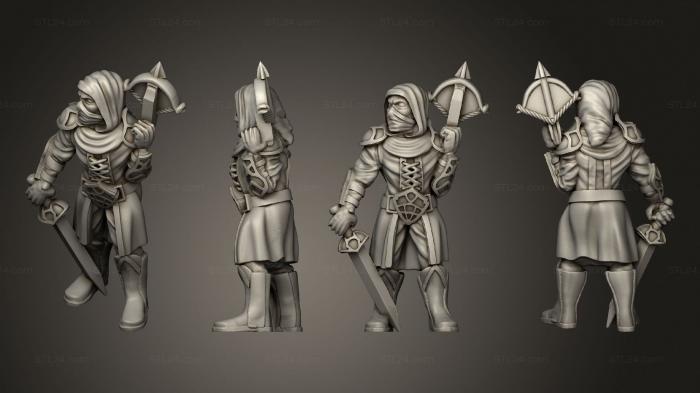 Figurines of people (Scout Crossbow and Shortsword, STKH_0885) 3D models for cnc