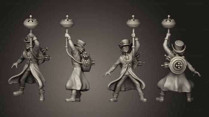 Figurines of people (Steam Constructs Prof Felix Fortune Tesla Coil, STKH_0916) 3D models for cnc