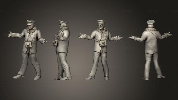 Figurines of people (Steam Constructs Train Conductor Greeting, STKH_0917) 3D models for cnc
