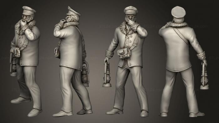 Figurines of people (Steam Constructs Train Conductor Whie, STKH_0919) 3D models for cnc