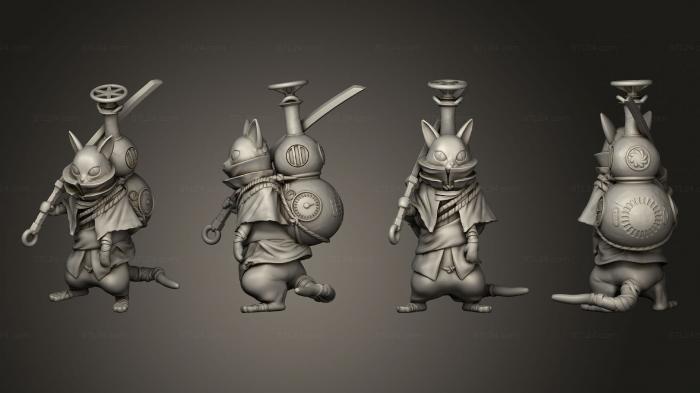 Figurines of people (Steam Constructs Wandering Neko, STKH_0921) 3D models for cnc